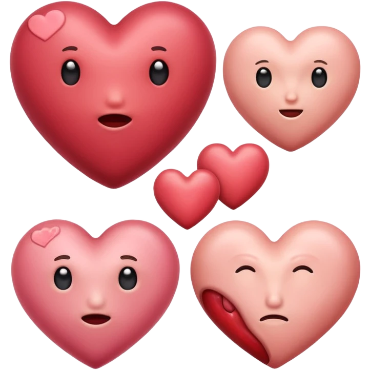 Hearts with human  emoji