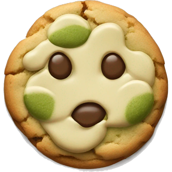 Matcha white chocolate chip cookie  emoji