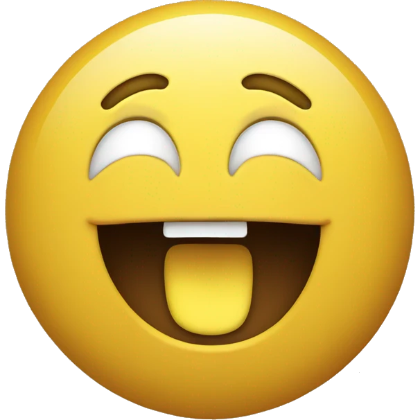 yellow round face singing emoji