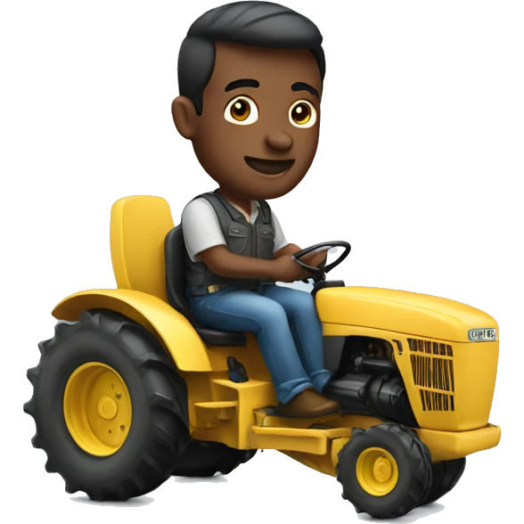 Man on a tractor emoji