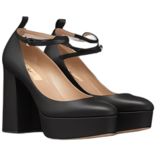 Black VALENTINO Tan-go PLATFORM PUMP emoji