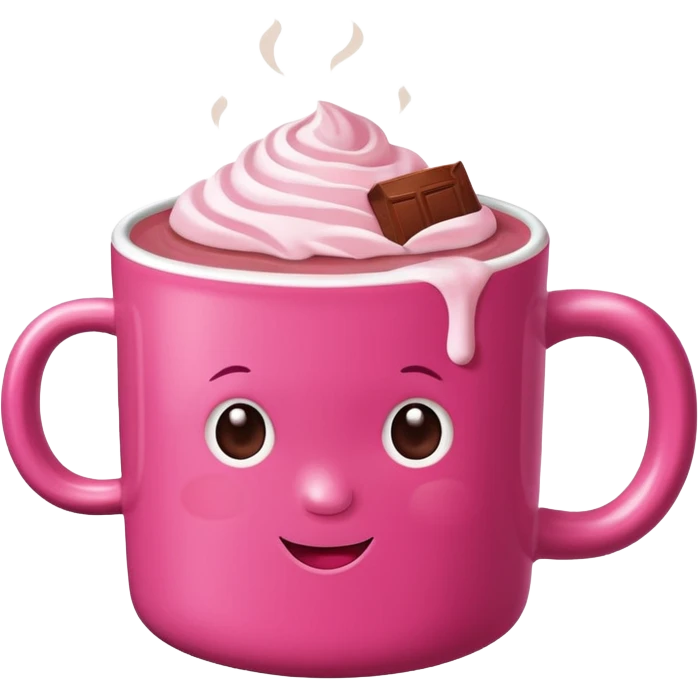 Cioccolata calda rosa emoji