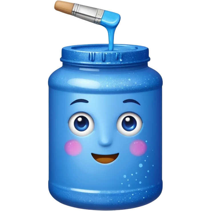 A gallon of paint with glitter emoji