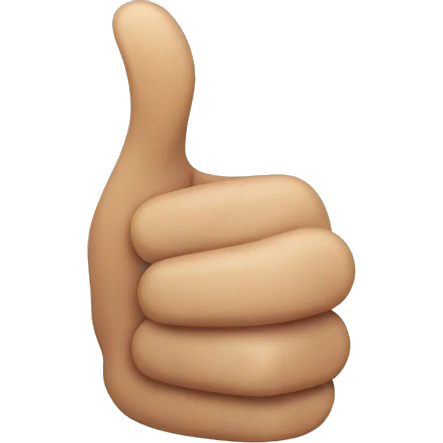 Whimsical thumbs up  emoji