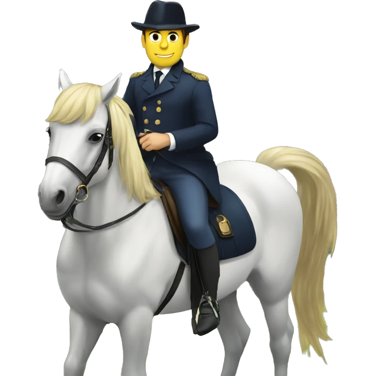 Macron sur un poney emoji
