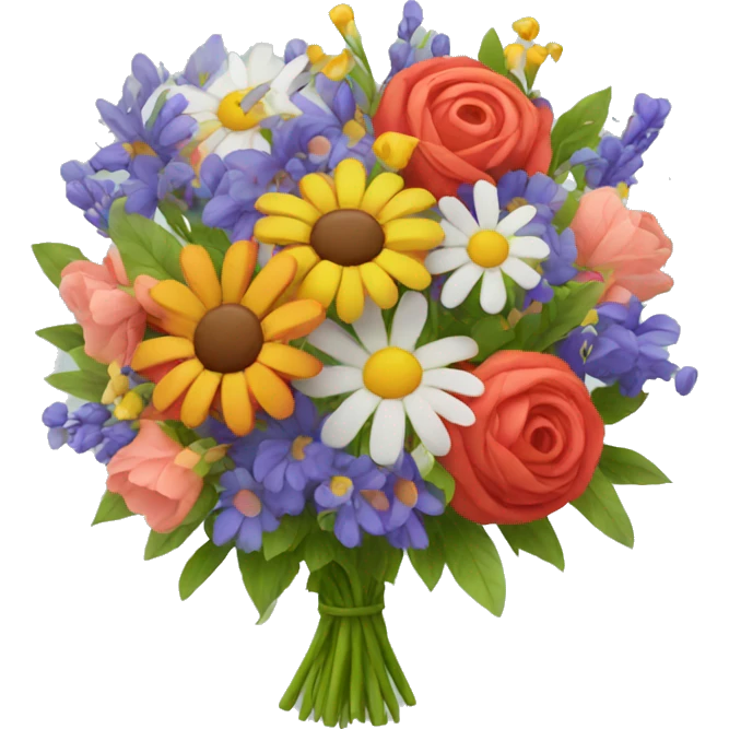 A colorful flowerbouquet emoji