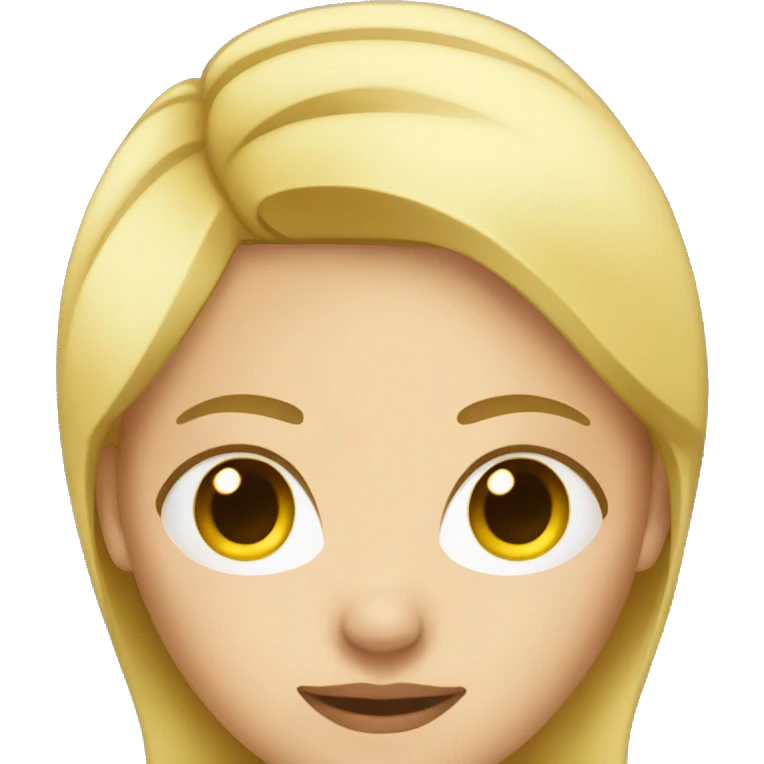 blonde woman with forehead  emoji