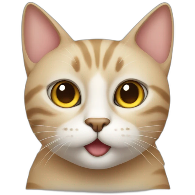 cat saying be quiet emoji