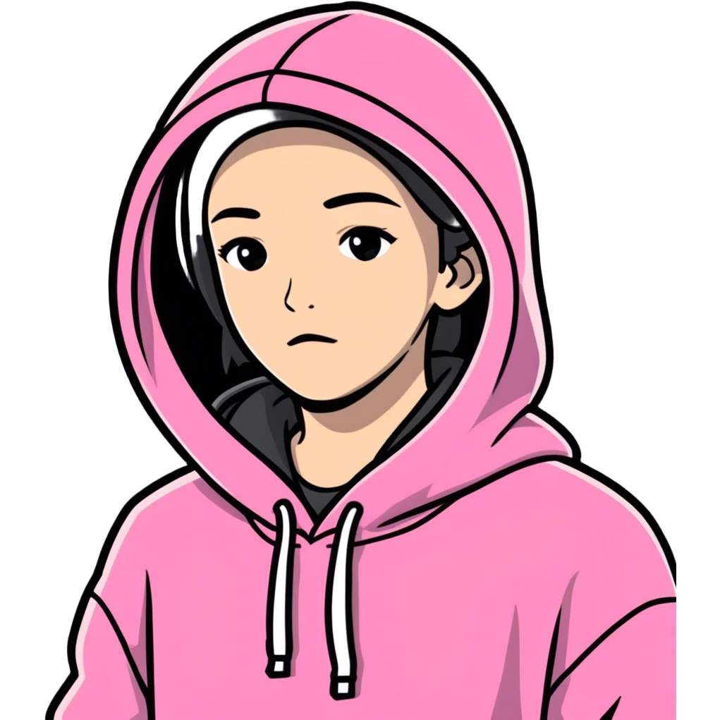 Pink hoddie emoji