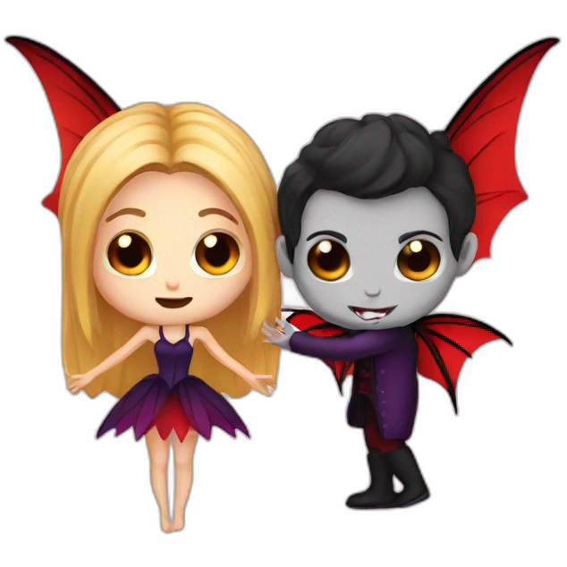 Fairy in love with a vampire emoji