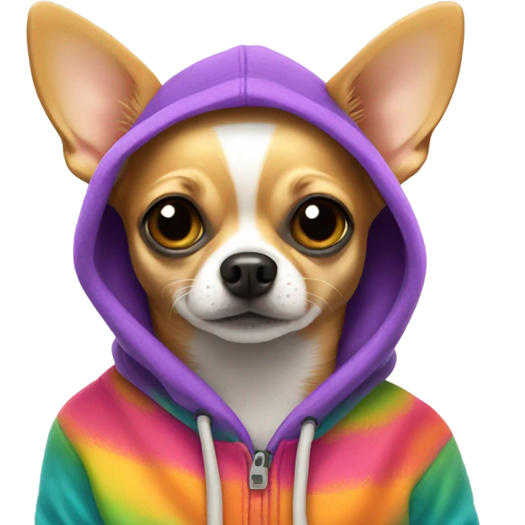 Chihuahua wearing a hoodie emoji