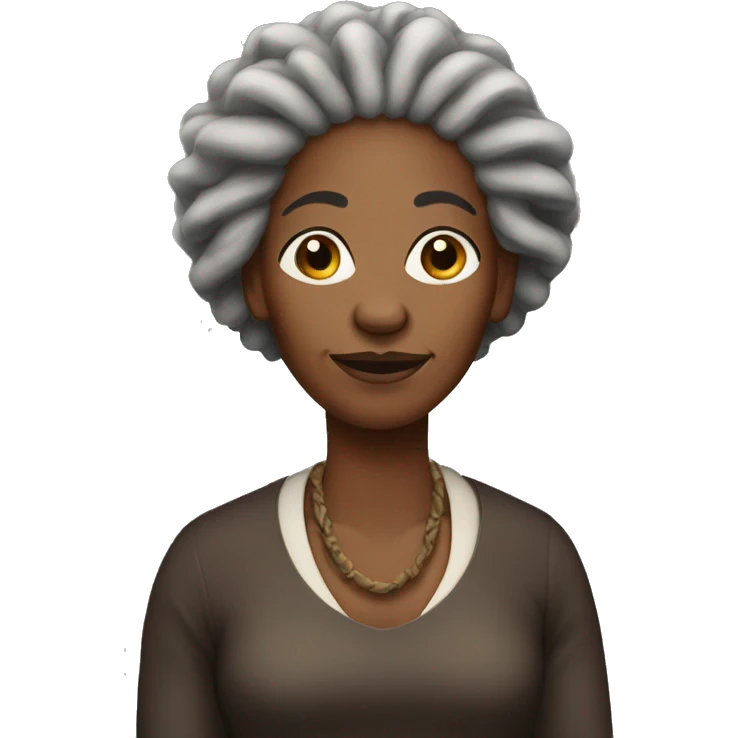 Old black woman with Locs emoji