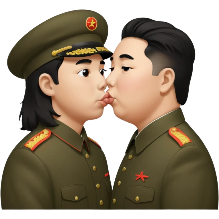 Vic Fuentes from Pierce the Veil kissing Kim Jong Un emoji