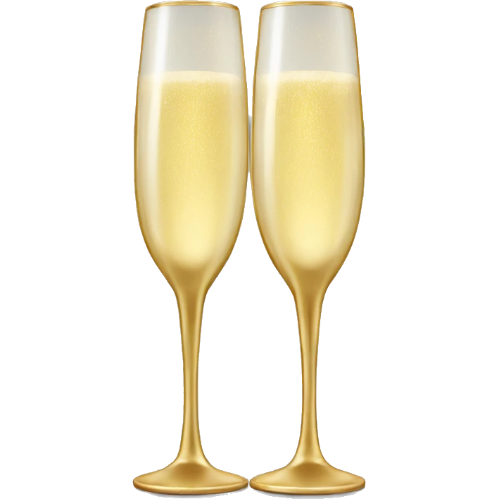 Gold champagne flutes emoji