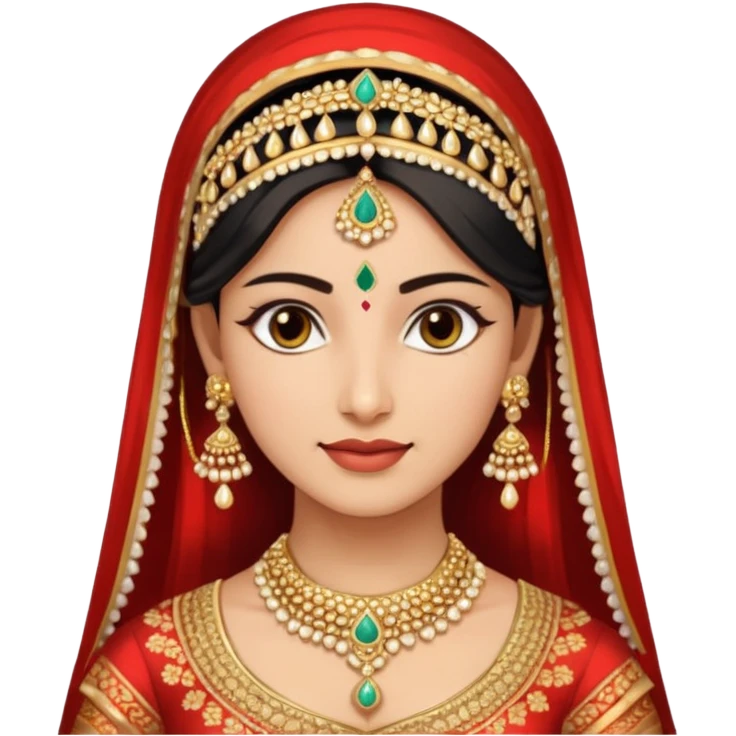 North indian bride getup. emoji