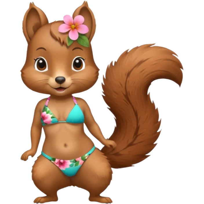 Squirrel 🐿️ with bikini 👙 emoji