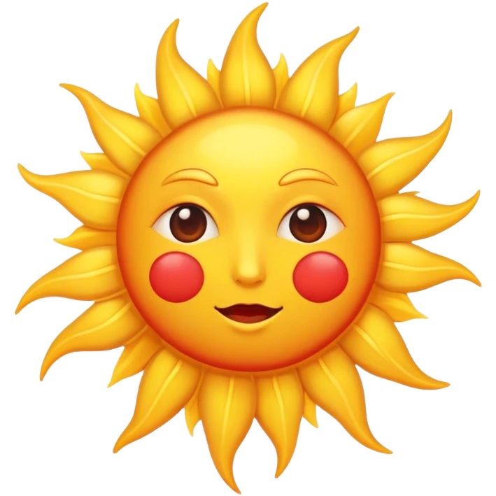 Sun closeup heart-shaped  emoji