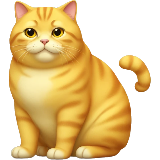 Yellow fat cat emoji