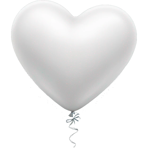 White Heart Balloons emoji