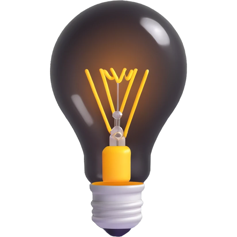 light bulb with idea inspiration emoji