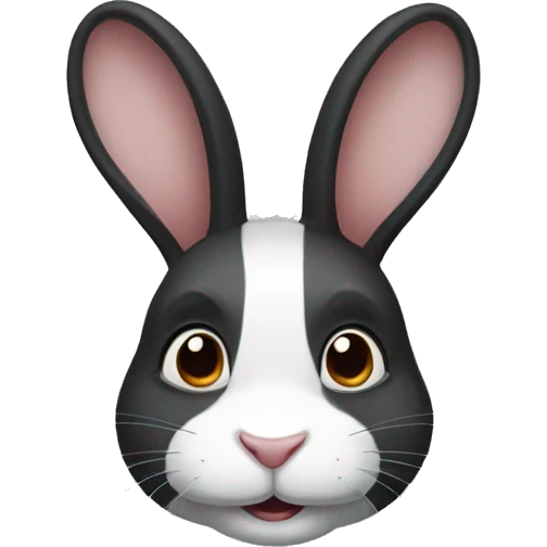 Black and white rabbit emoji