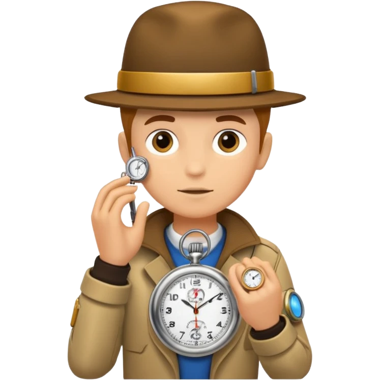 future Explorer with futuristic pocket watch emoji