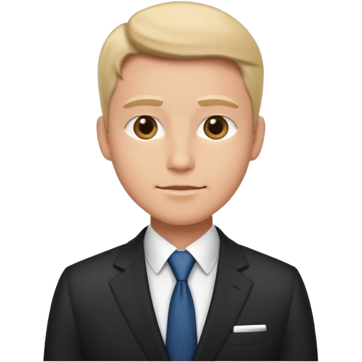 business person wearing a suit with a confident expression emoji