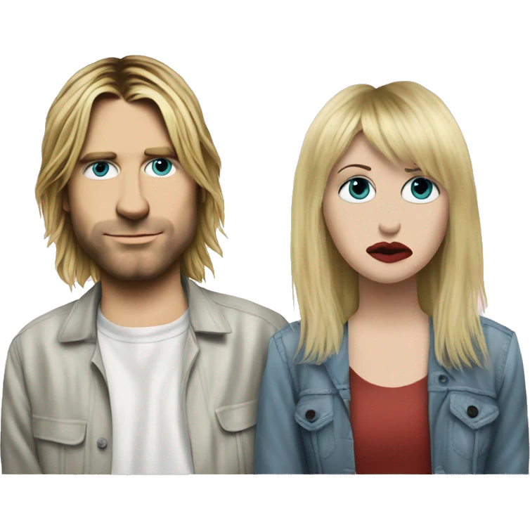 Kurt Cobain and Courtney love  emoji