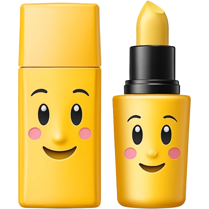 yellow makeup concealer packaging emoji