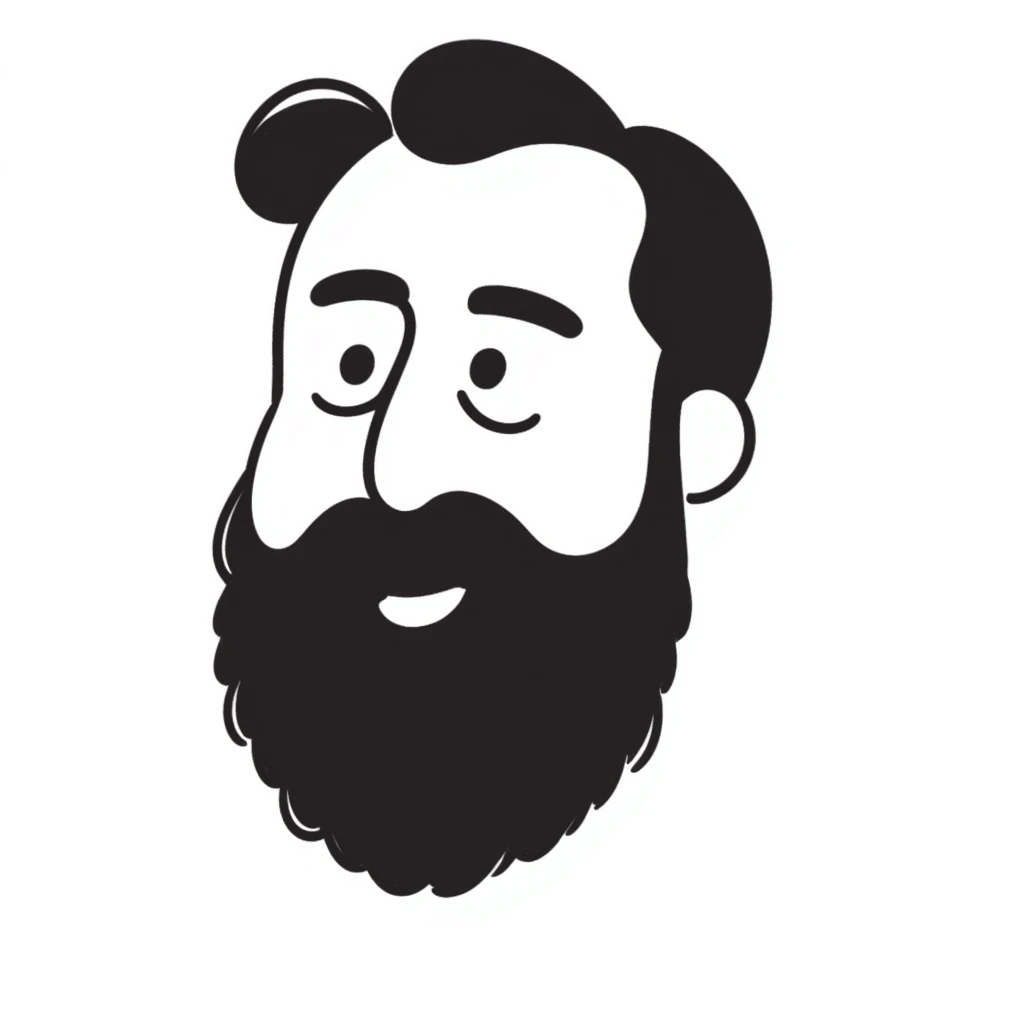 cute round nose with just a beard, no mustache emoji