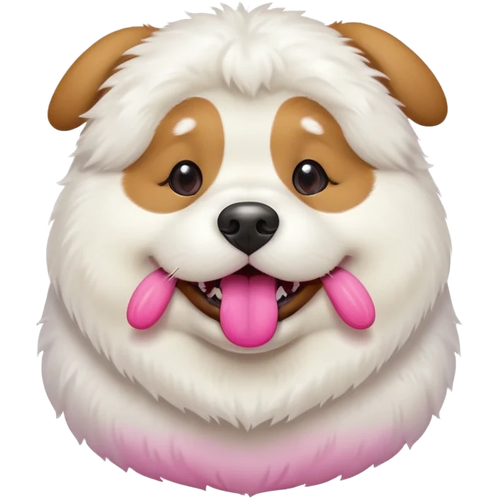 A fat dog emoji