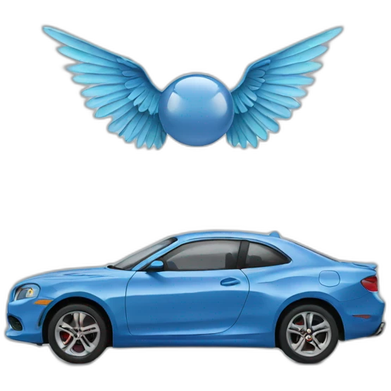 Car with wings emoji