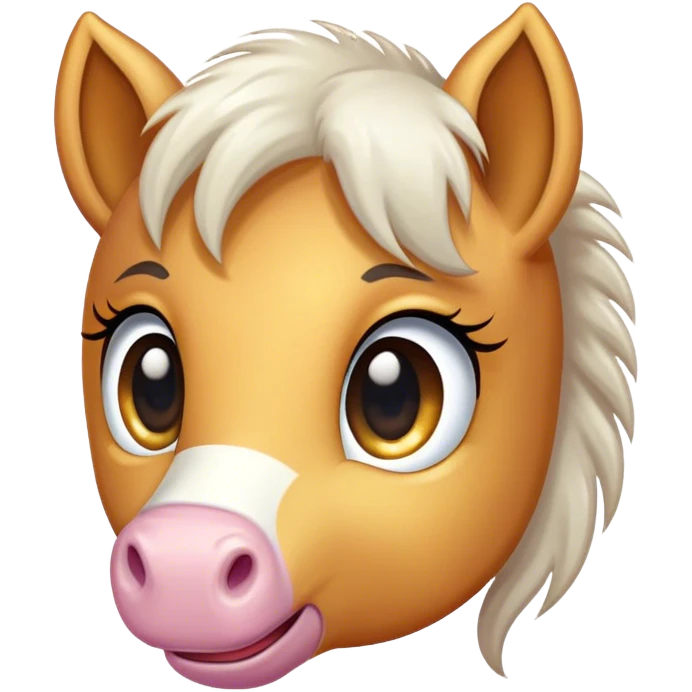 closeup cute pony emoji