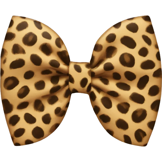 cheetah print bow emoji