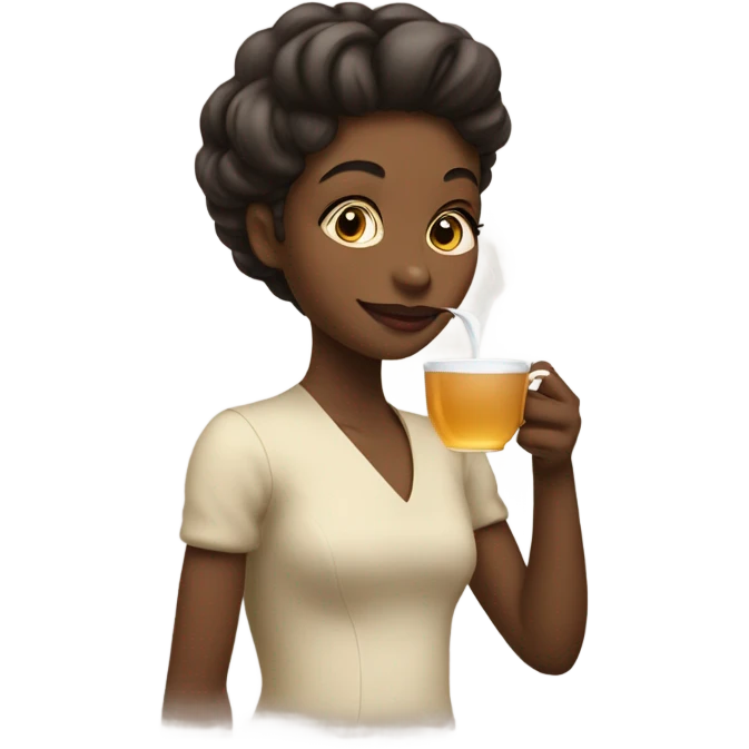 Sipping tea little finger  emoji