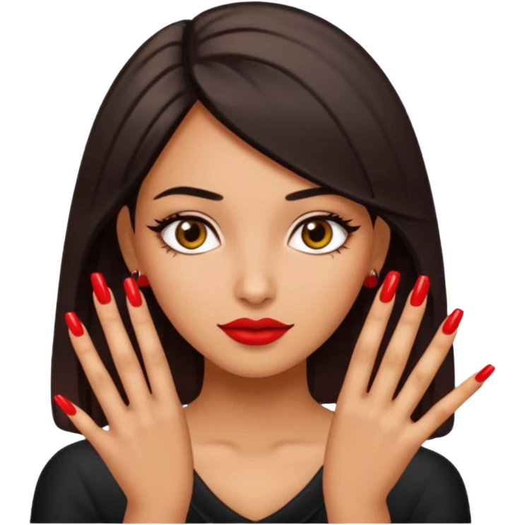 Sassy girl with long nails emoji