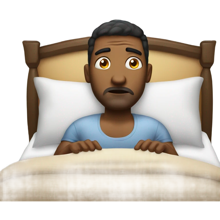 Man laying in bed watching us with big sassy eyes emoji