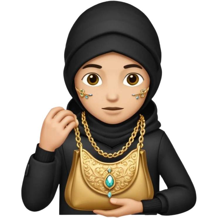 Thief with stolen jewelry bag emoji