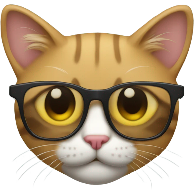 gato con gafas emoji
