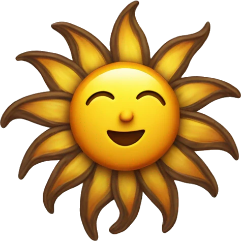 A happy sun emoji emoji