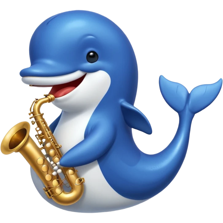 a whale playing saxophone emoji