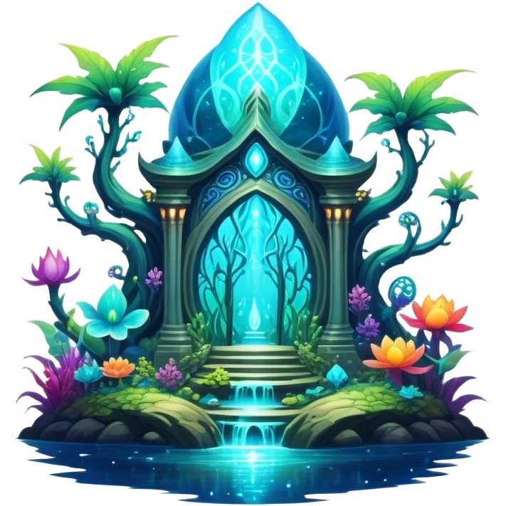 divine complex colorful bright vibrant aesthetic-scenic-Fakémon-creature emoji