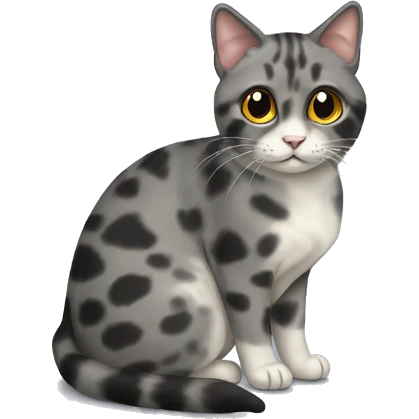 Grey tortoiseshell cat emoji