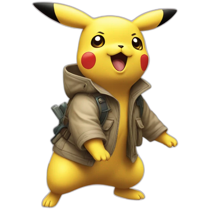 Pikachu qui fais l'attaque éclair emoji