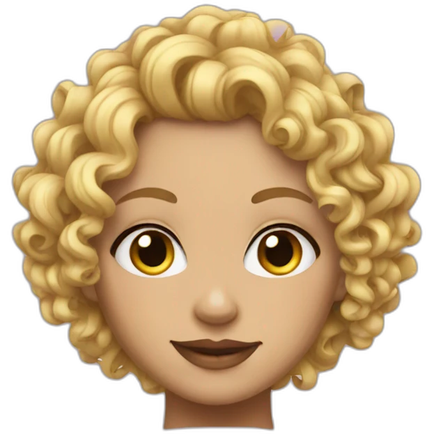 Curly blonde piercing emoji