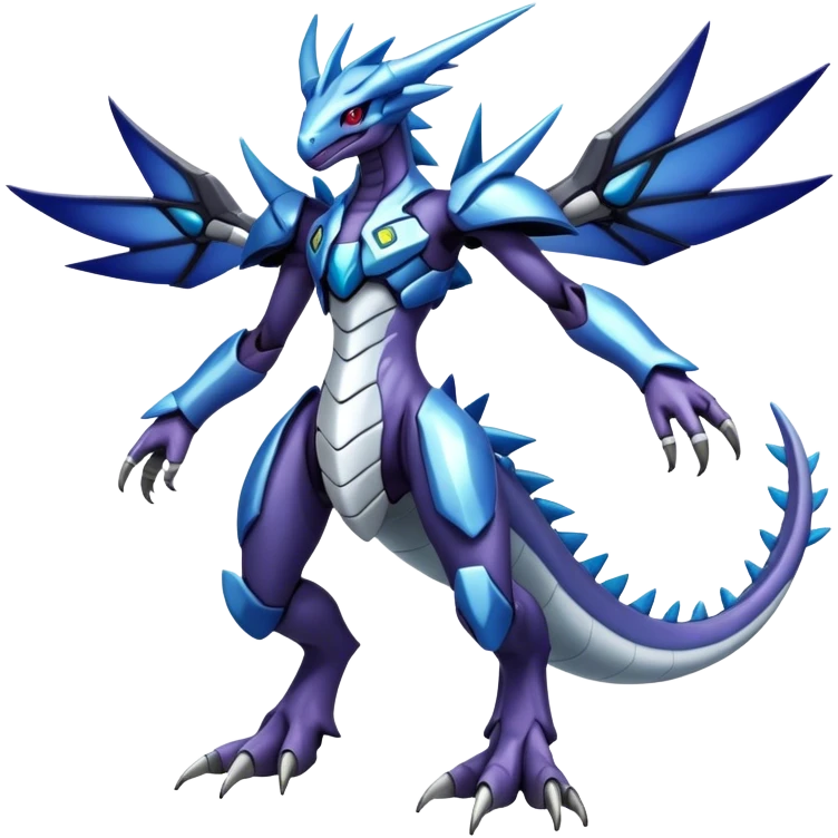  Cool Edgy Shiny Godly Ethereal Digimon-Genesect-Dialga-Reptile-hybrid full body emoji