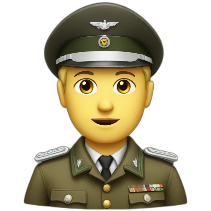 german fascist second world war with military uniform emoji