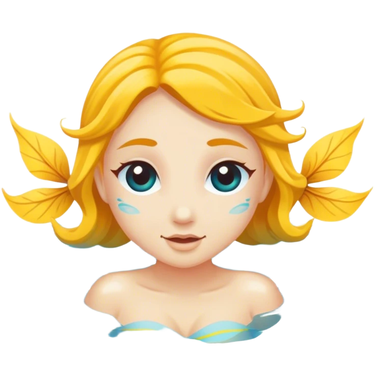 Mystical water nymph swimming  emoji