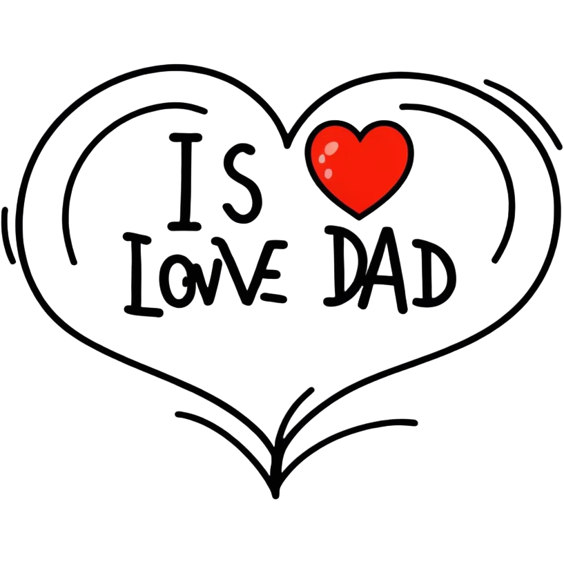 Heart with I love you dad tattooed in it  emoji