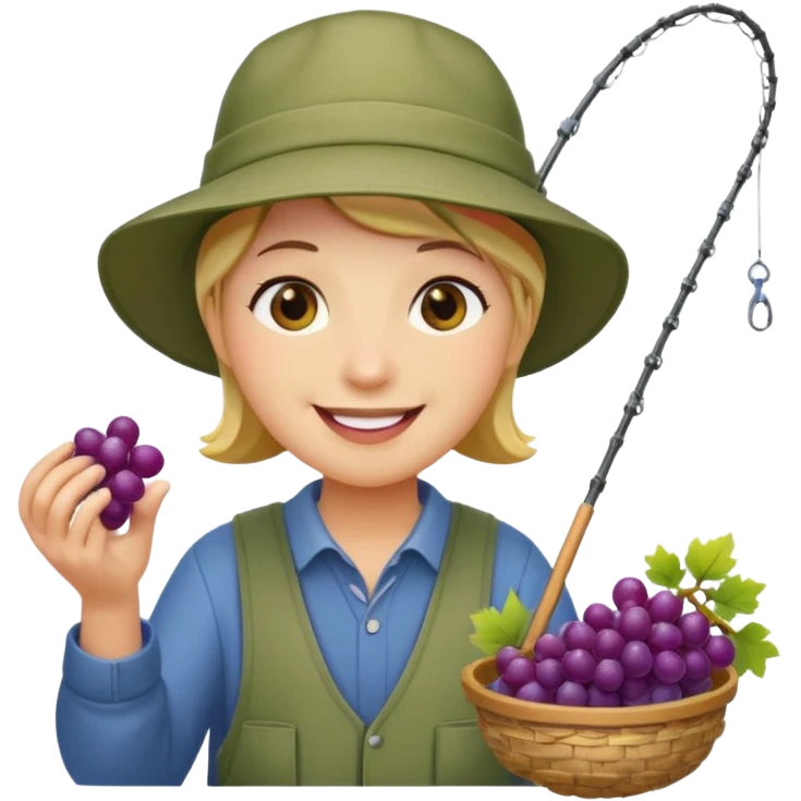 Grape fishing emoji